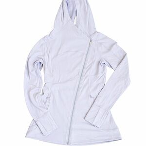 Lululemon Lavender Hooded sweatshirt with Asymmetrical Zipper